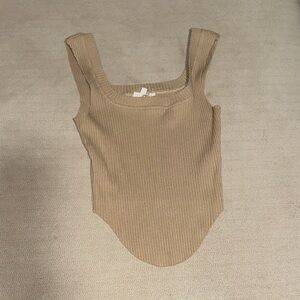 Two ribbed Tan Tank Top